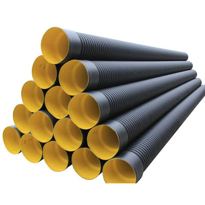 DN600 HDPE Drenaj Boruları Siyah SN16 Koruge HDPE Menfez Borusu